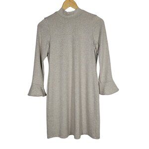 White House Black Market Women's Shimmer Cozy Shift Dress 3/4 Sleeve Sz XSP